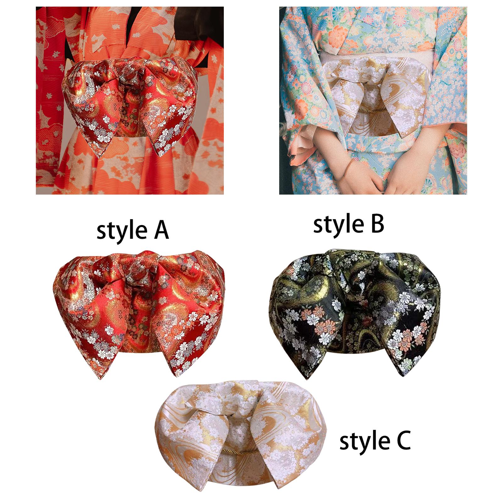 Bow Tie Pre Tied - Traditioneller japanischer Obi-Gürtel für Damen, Kimono-Taillenband,