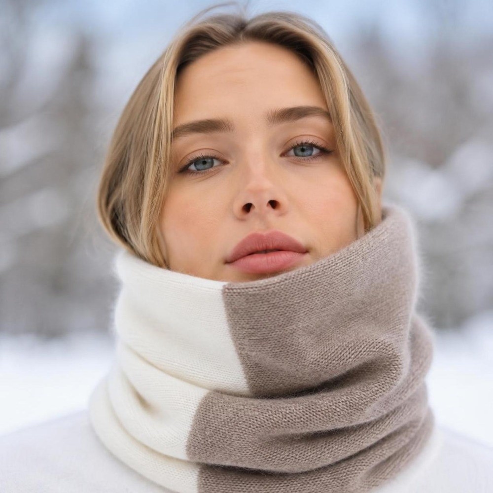 Infinity Scarf Knit - Weicher, farblich abgestimmter Infinity-Schal, gestrickter, winddichter