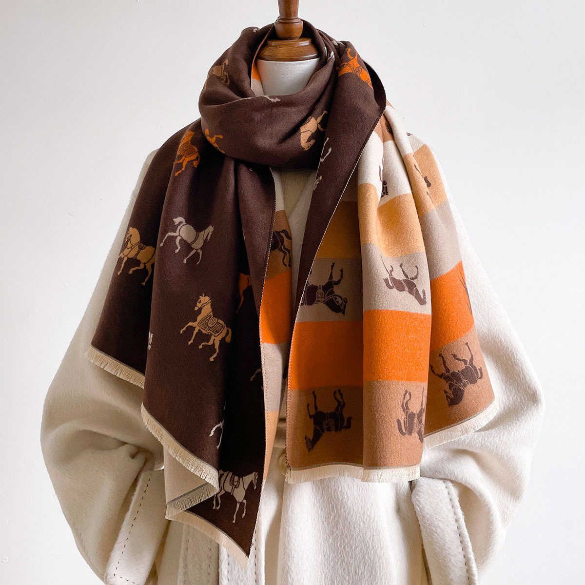 Herbst-Winter-Schal für Damen, – Woven Scarf Blanket Bewertung und Preis