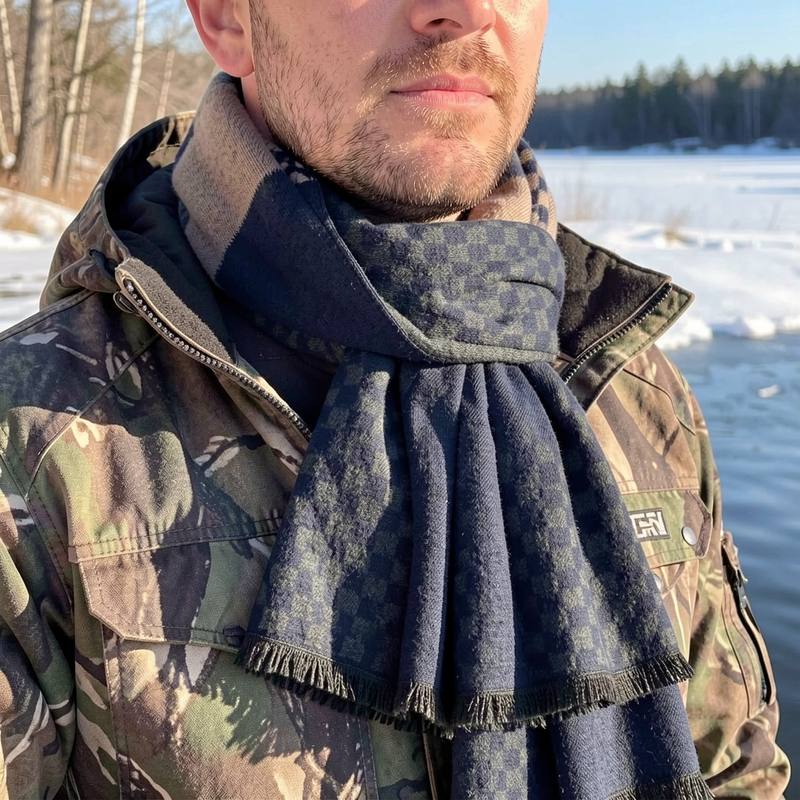 Dicker Wollmischstoff für Camp – Muffler Men Wool Bewertung und Preis