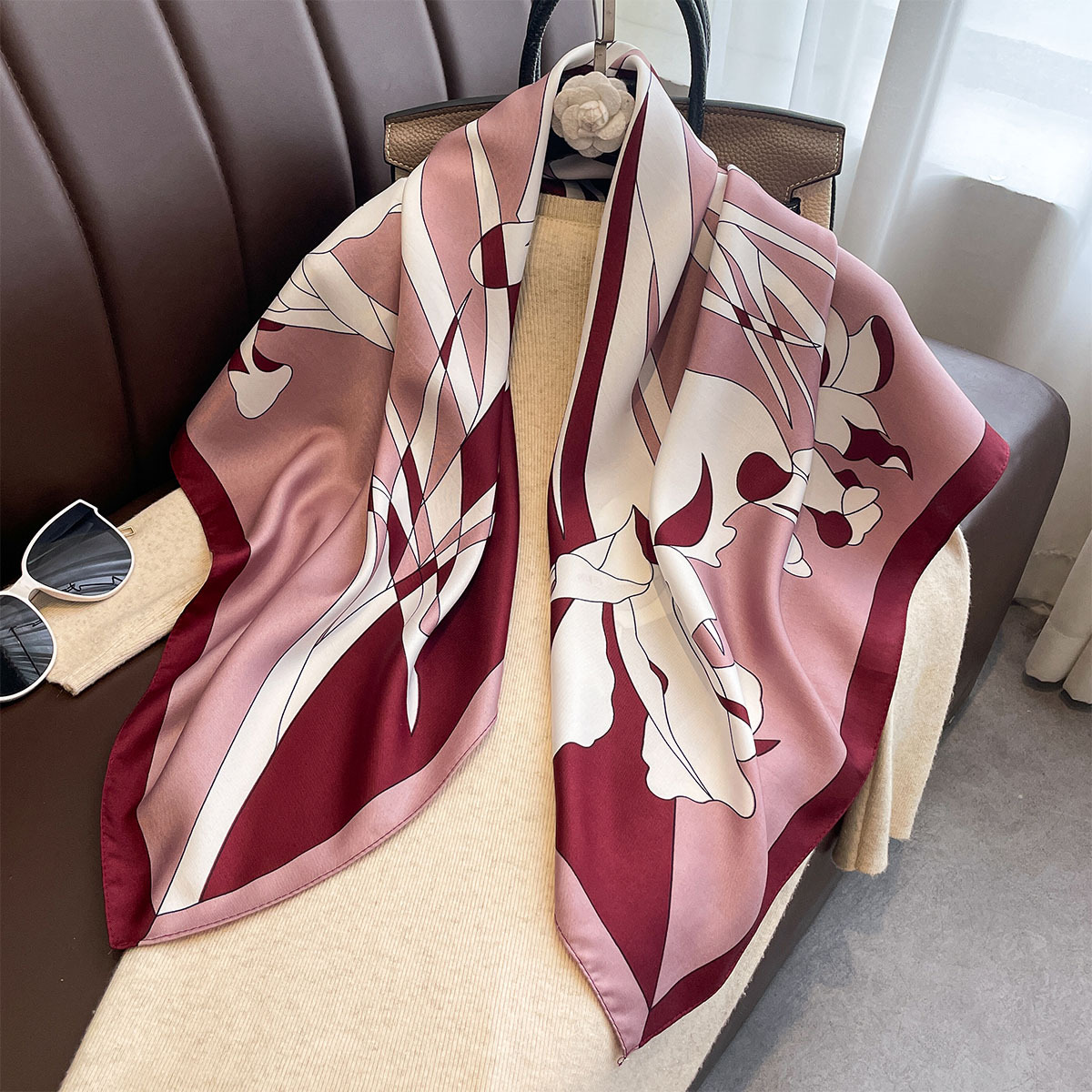 Luxus 90*90Cm Platz Schal Twil – Scarf Silk Square Bewertung und Preis