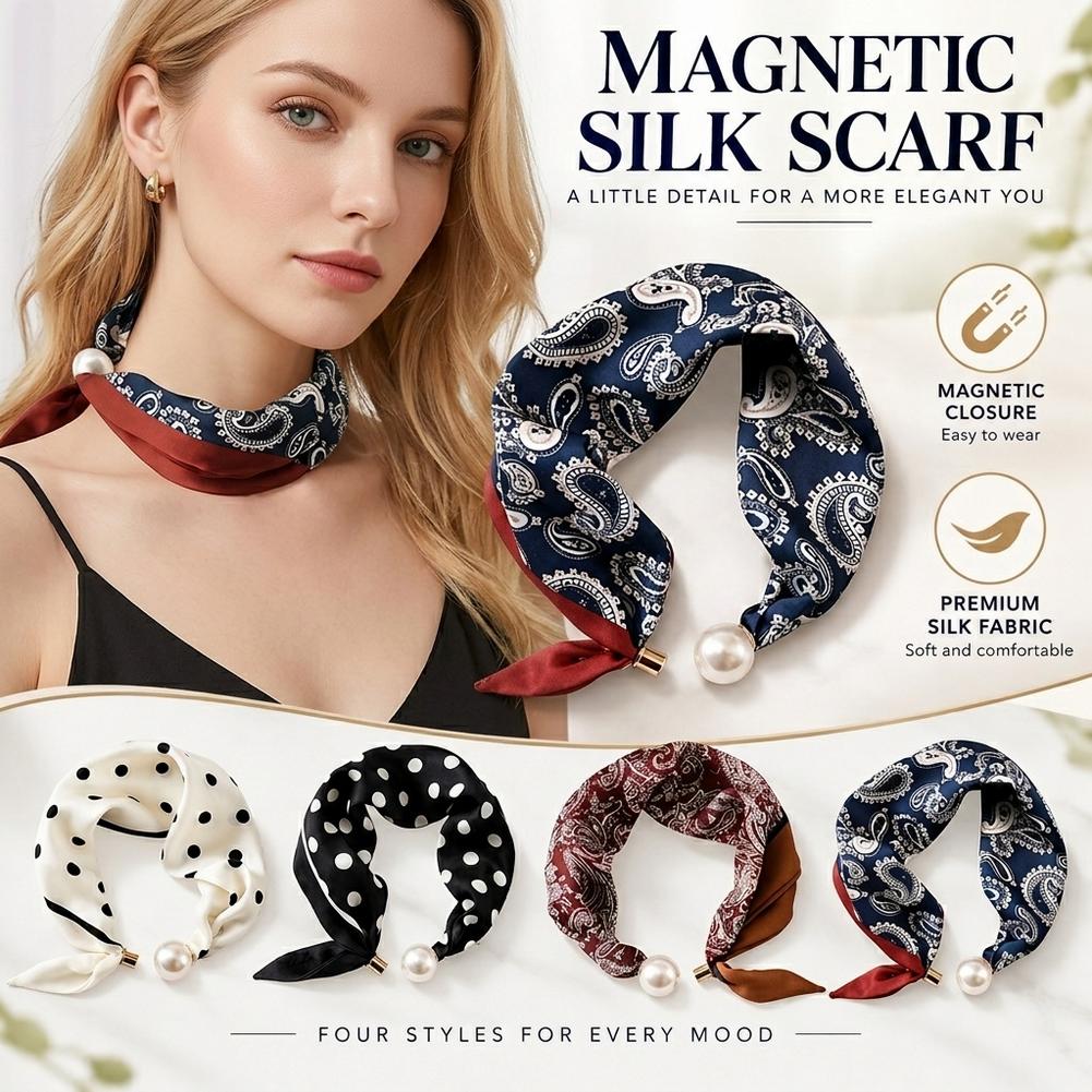 Seidenschal mit Perlenschnalle – Scarf Silk Square Bewertung und Preis
