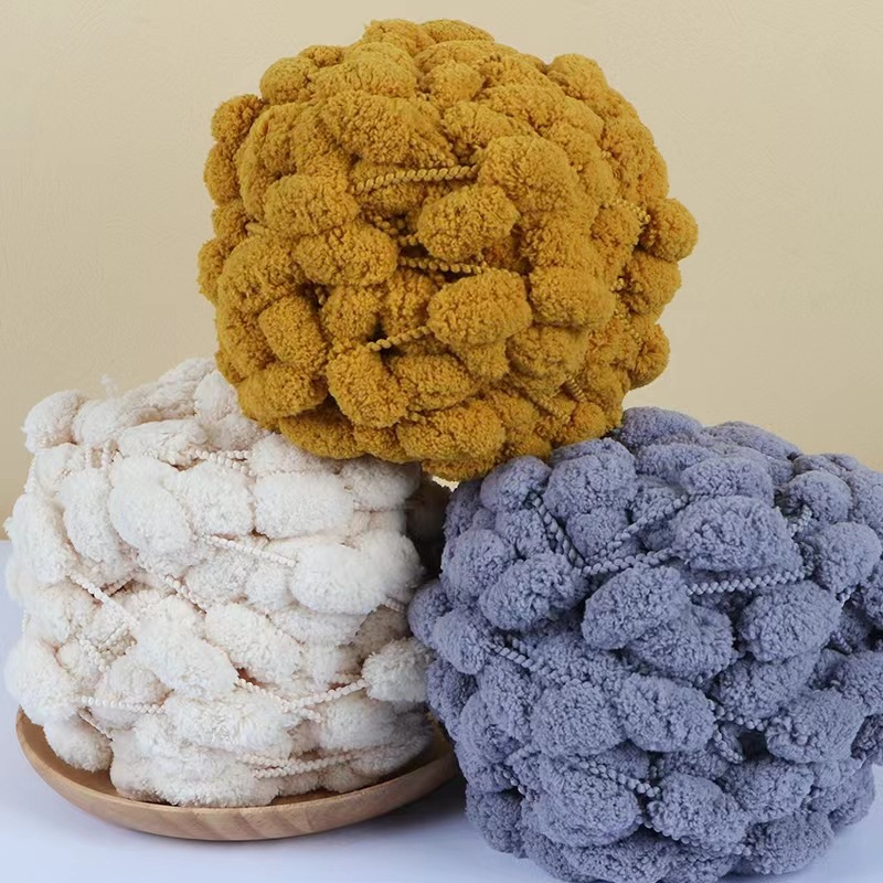 130G/Rolle Pompom-Garn in Misc – Woven Scarf Blanket Bewertung und Preis