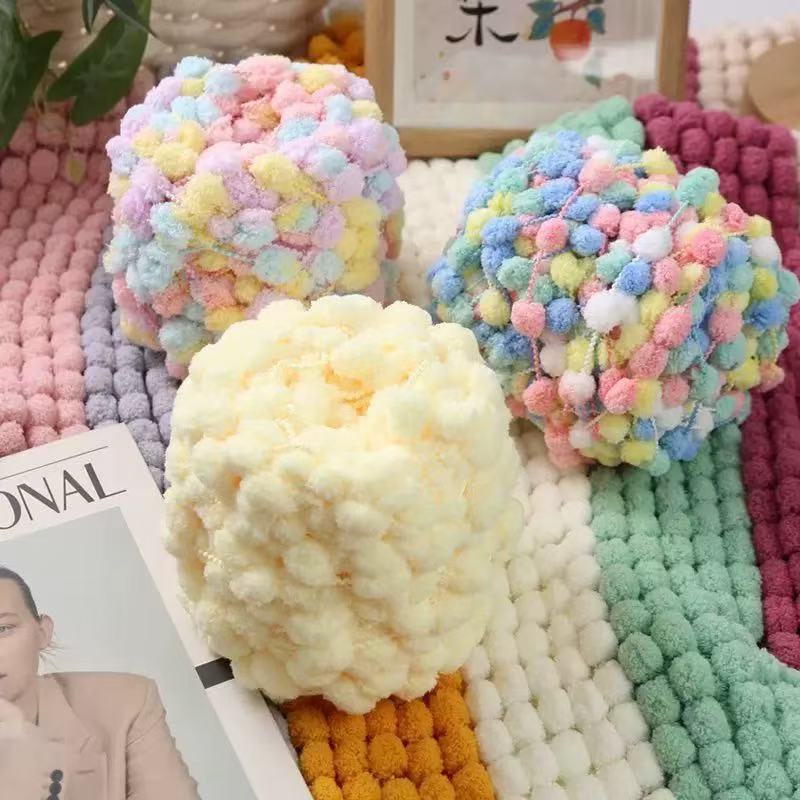 100g Pom Pom Garn Buntes Chunk – Woven Scarf Blanket Bewertung und Preis