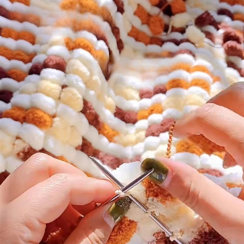 100g Pom Pom Garn Buntes Chunk – Woven Scarf Blanket Bewertung und Preis